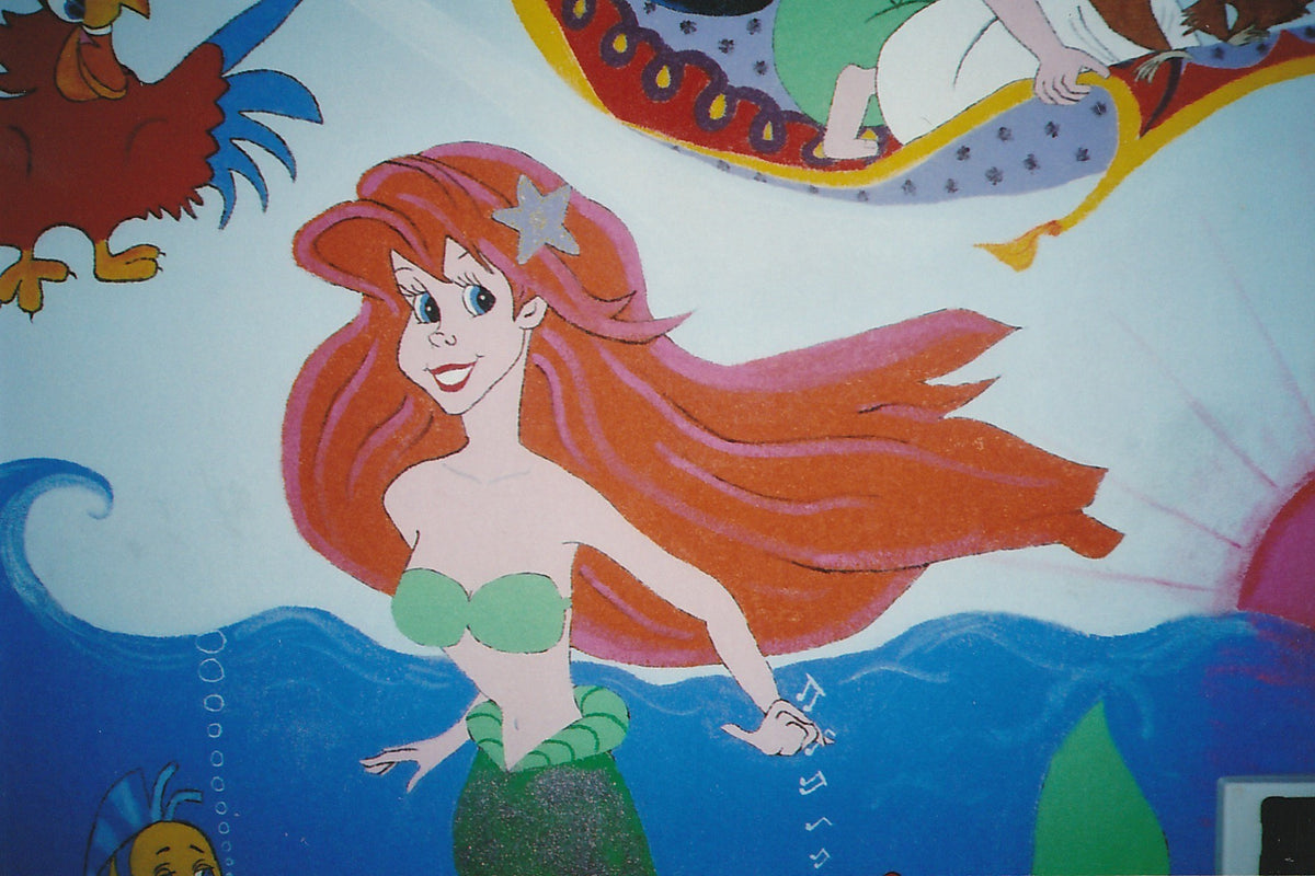 Ariel on wall of my son